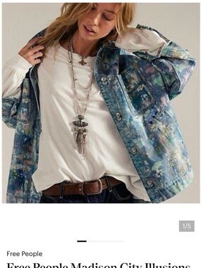 NWT Free People Madison City Illusions Jacket size Large